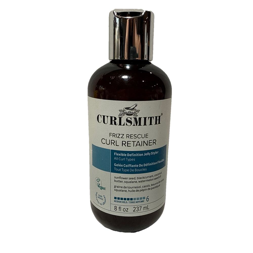 CURLSMITH Frizz Rescue Curl Retainer Medium Hold Gel for Curls, Frizz Control